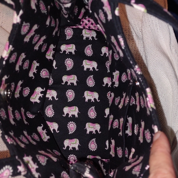 ⭐VERA BRADLEY (Retired spring 2007) PINK ELEPHANTS Sherry tote Magnetic … - Picture 4 of 8